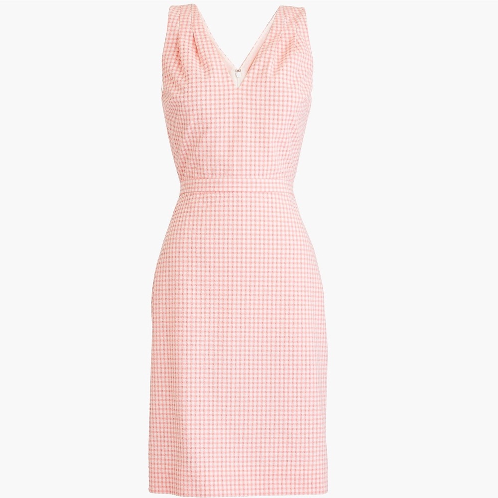 J. Crew V-Neck Seersucker Gingham Dress